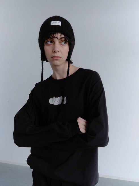 nyke × MINE × Cycle THROW UP LONG SLEEVE TEE -BLACK-
